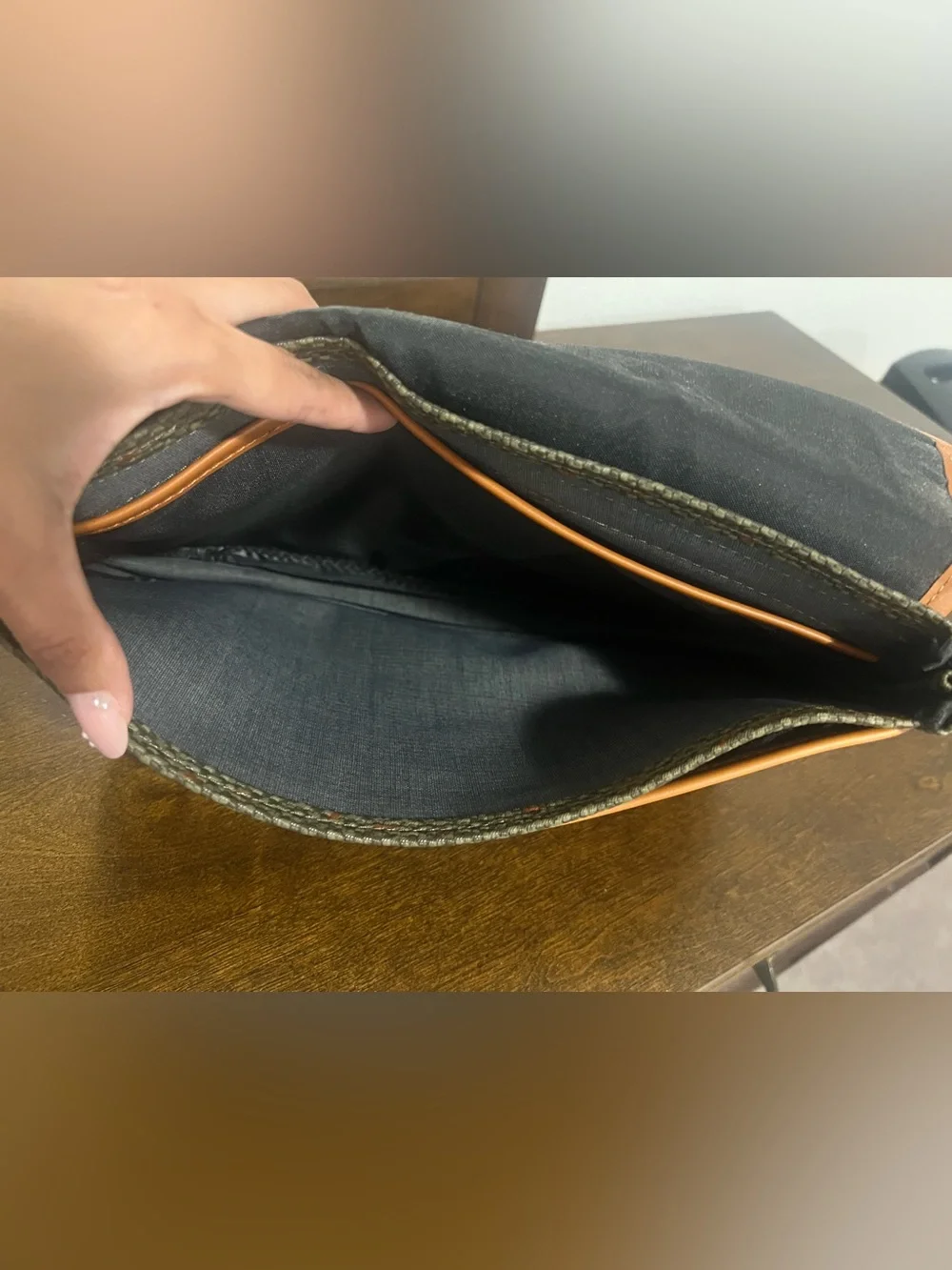 Vintage YSL x Rémy Martin Coated Canvas Clutch Bag